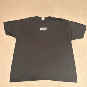 Vintage Jerzees Black‎ 'Got Pain?' Men's Short Sleeve Tee